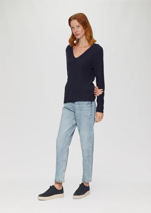 Produktbild s.Oliver Strickpullover Strickpullover mit V-Ausschnitt und Raglan-Ärmeln (34)