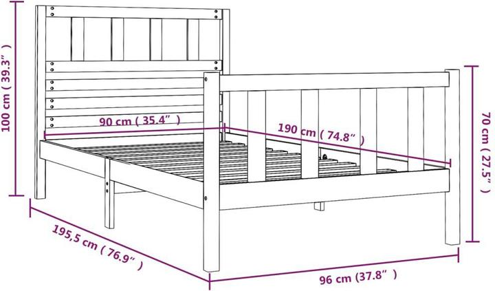 Produktbild VidaXL Neils (90 x 190 cm)