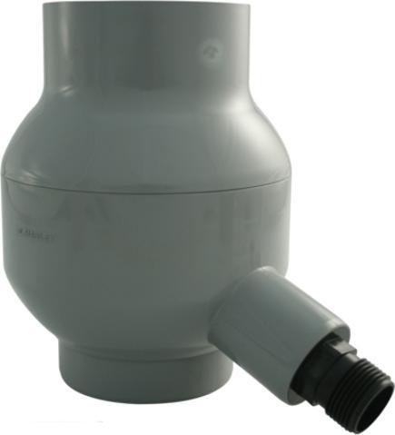 House of Marley Marley Collecteur de pluie Rainboy avec raccord 1 filetage extérieur gris fenêtre RAL 7040 DN 105 mm