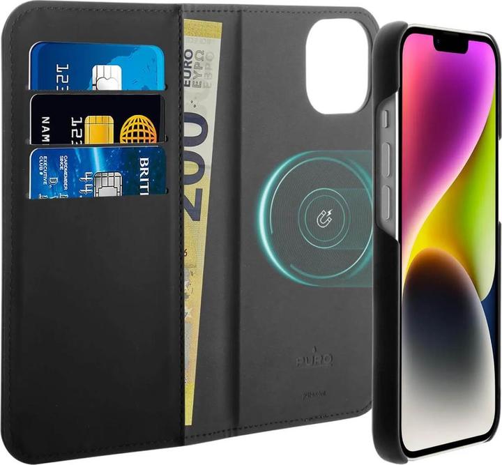 Produktbild Puro Wallet Detachable iPhone 14 Pro Max 6,7" 2w1 MagSafe czarne/black PUIPC14P67BKMAG1BLK (Apple iPhone 14 Pro Max)
