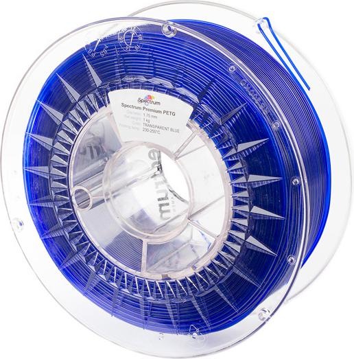 Immagine prodotto Filamento PETG blu trasparente 1,0 kg 2,85 mm (PETG, 2.85 mm, 1000 g, Blu)