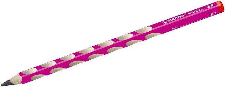 Produktbild STABILO Ergonomischer Dreikant-Bleistift für Rechtshänder - EASYgraph in pink - 12er Pack- Härtegrad (3.15 mm, HB, 12 x)