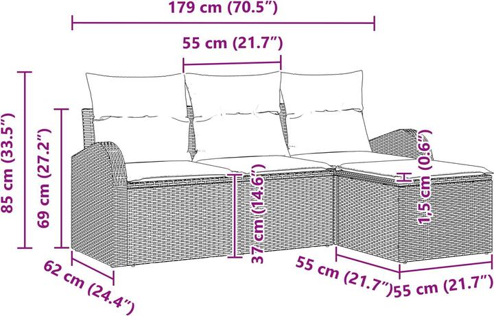 Produktbild vidaXL Garten-Sofa