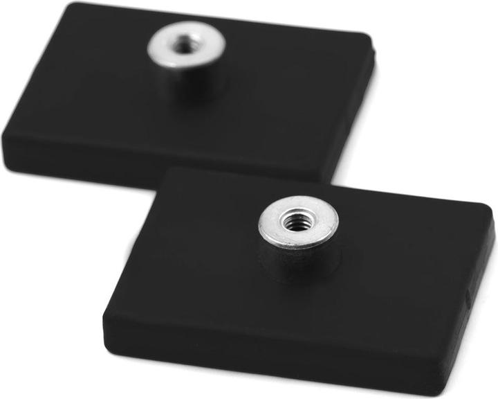 Actual product image Supermagnete Magnet system rectangular rubber-coated with screw socket (1x)