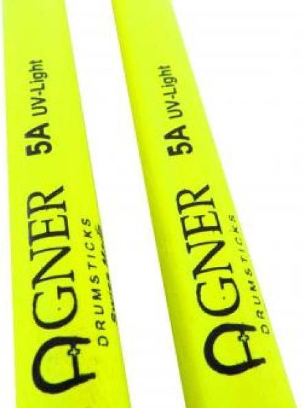 Actual product image Agner 5 A UV Light Sticks Yellow with keepdrum 5A (Drum set)