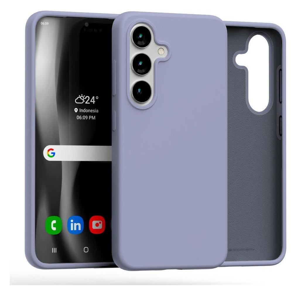 Mercury Grigio/Viola Silicone Sam S25 S931 Lawendowy/Lavender (Samsung Galaxy S25), Cover Smartphone,