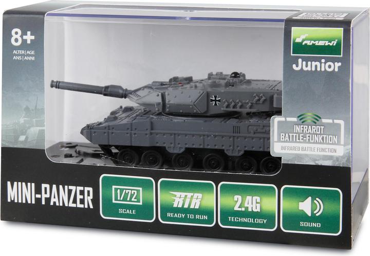 Image du produit Amewi Mini char Leopard II avec fonction IR Battle 1:72 RTR (RTR Prêt à fonctionner)