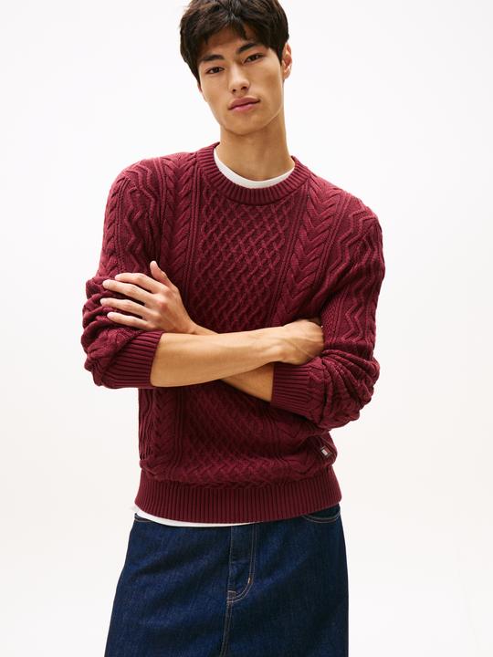 Produktbild Tommy Jeans Tjm Slm Badge Cable Knit Sweater (M)