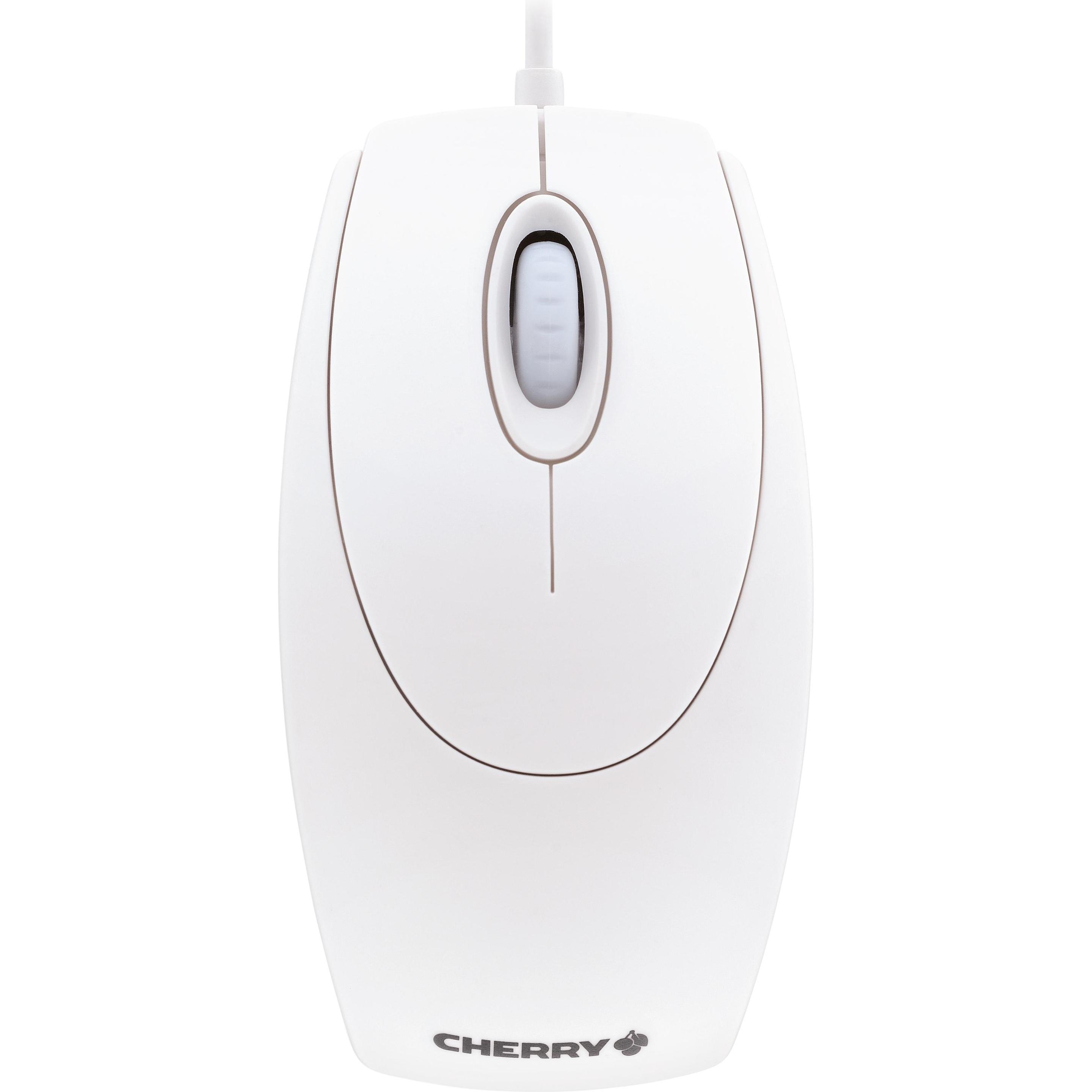CHERRY Wheelmouse weiss-grau (Kabelgebunden), Maus, Weiss