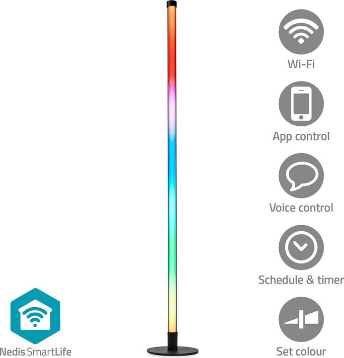 Image du produit Nedis SmartLife Mood lamp Wi-Fi, 10W - Noir (180 lm)