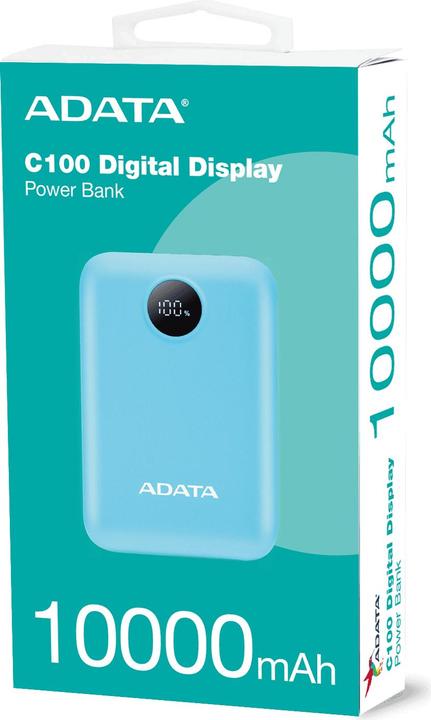 Actual product image Adata Powerbank P10022-12 10000 mAh, Akkutyp: Lithium-Polymer (10000 mAh, 15 W, 37 Wh)