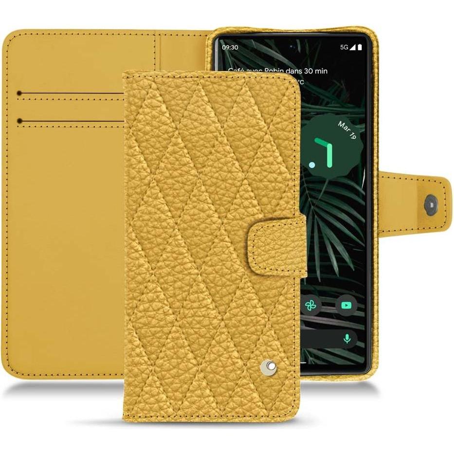 Noreve Lederschutzhülle Wallet (Google Pixel 6 Pro), Smartphone Hülle, Orange