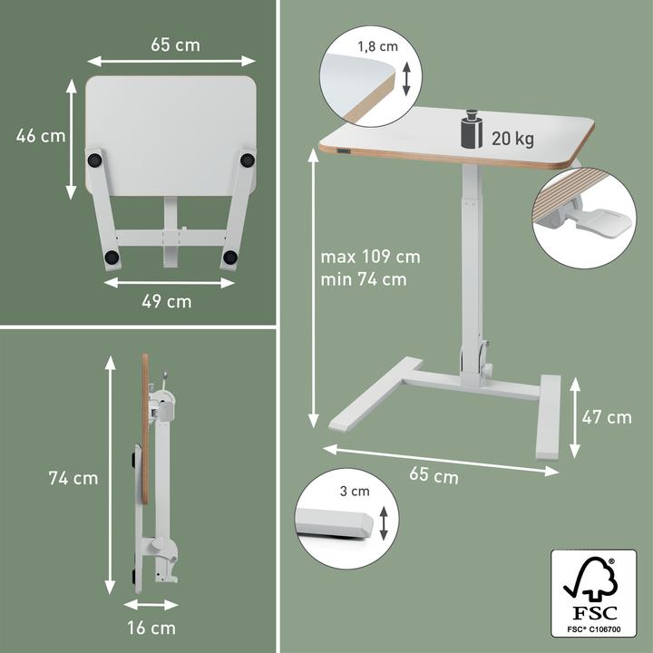 Image du produit Leitz Poste de travail Ergo (65 x 46 x 109 cm)