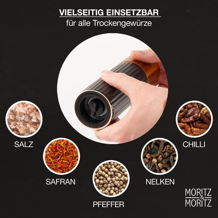 Actual product image Moritz & Moritz Spice mill set with ceramic grinder (Pepper, Salt)