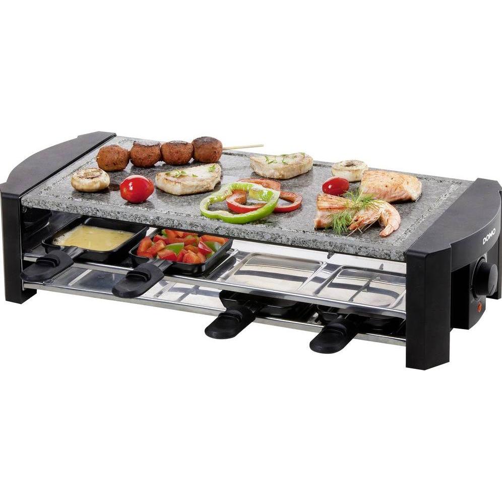 Domo Steingrill Raclette DO9186G, Racletteofen, Schwarz