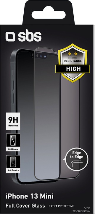 Produktbild SBS Displayschutz Full Cover (1 Stück, Apple iPhone 13 mini)