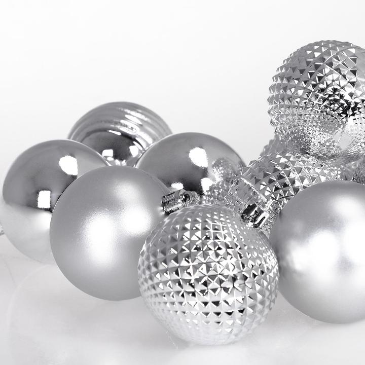 Image du produit Deuba 66tlg Boules de sapin de Noël argentées (1 -pièce)