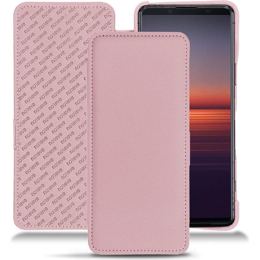 Noreve Lederschutzhülle horizontal (Sony Xperia 5 II), Smartphone Hülle, Rosa