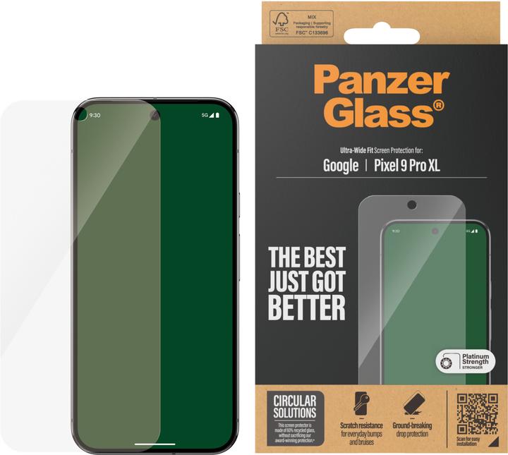 PanzerGlass Ajustement ultra-large (1 pcs, Google Pixel 9 Pro XL)
