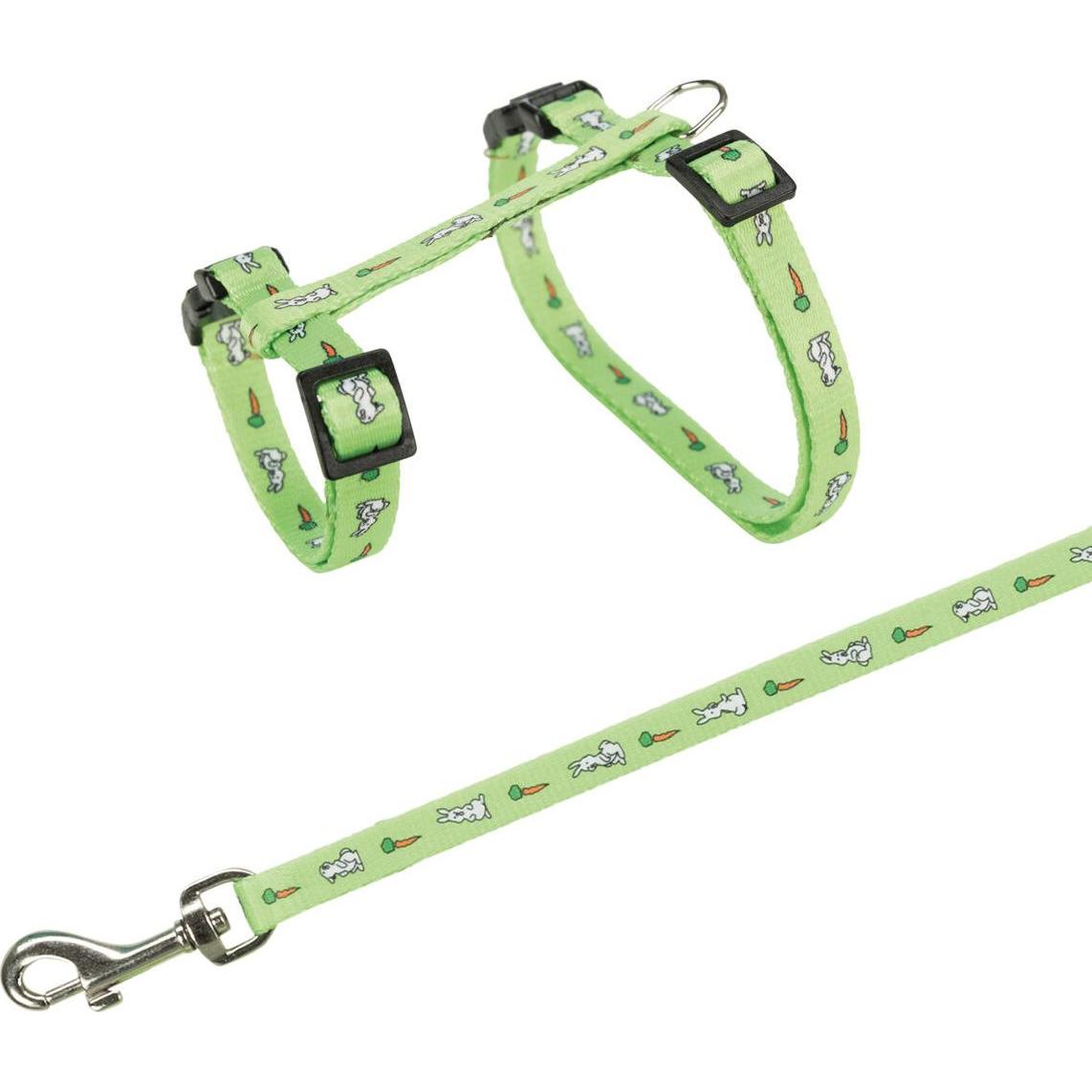 Trixie Geschirr mit Leine für Kaninchen mit Häschen Muster (Hund, Allgemein), Halsband + Leine