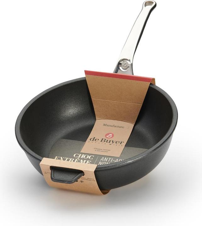 Produktbild de Buyer Choc Extreme Sauteuse Antihaft mit Edelstahlgriff, Induktion (Bratpfanne, Aluminium, 24 x 12 cm)