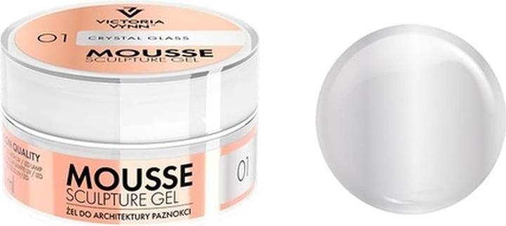 Actual product image Visconti Di Modrone Victoria Vynn Thixotropic Mousse Sculpture Gel 15ml Nails Building Extension 01 Crystal Glass (01 Crystal Glass, Gel-Effect Nail Polish)