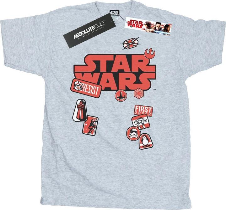 Actual product image Star Wars Mens The Last Jedi Badges T-Shirt (L)
