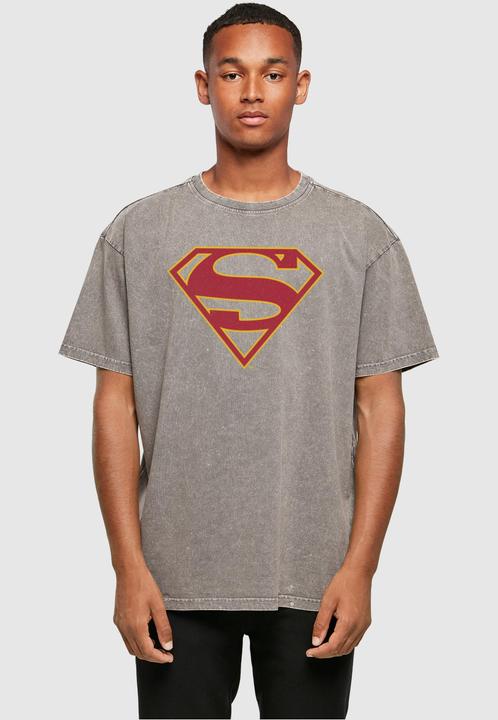 Produktbild Absolute Cult Supergirl - Logo Acid Washed Oversized Tee - 115119 (XXL)
