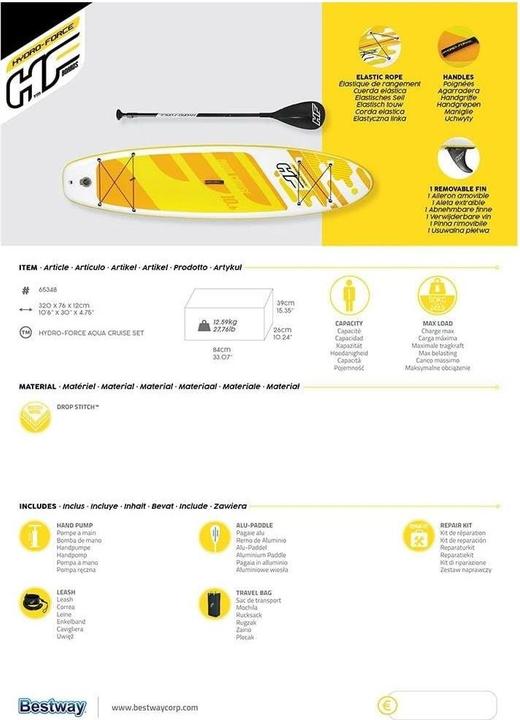 Produktbild Bestway HF SUP Set Aqua Cruise (320 cm, 1-piece)