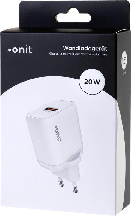 Produktbild Onit USB-Wandladegerät Single 1A 20 W GaN Weiss (20 W, 1 Port)