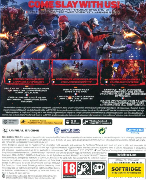 Produktbild WB Back 4 Blood (PS4, FR, DE)