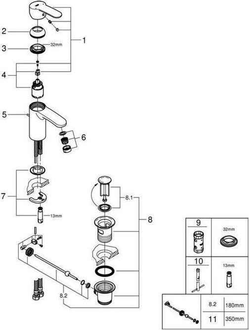 Produktbild Grohe Einhand-Waschtischbatterie EUROSTYLE COSMOPOLITAN