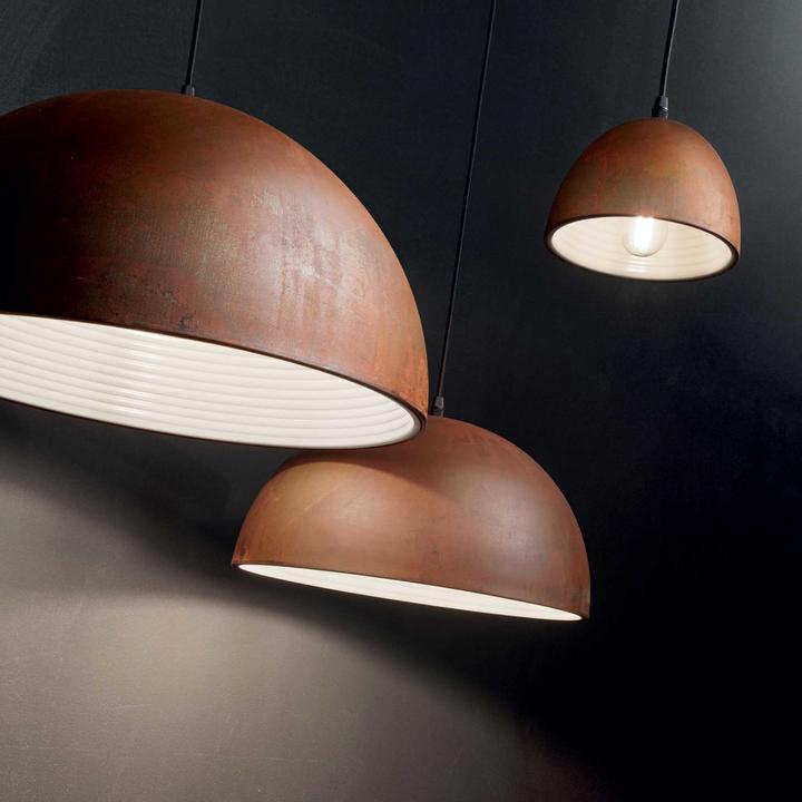 Actual product image Ideal lux FOLK pendant light E27 ⌀500mm dimmable rust-coloured 174228 (E27)