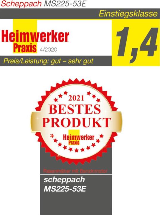 Actual product image Scheppach MS225-53E Petrol Lawn Mower (Petrol)