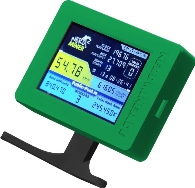 Actual product image Nerdminer 2.8" (Bitcoin)