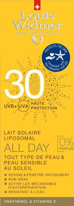Actual product image Louis Widmer All Day (Suntan cream, SPF 30, 200 ml, 255 g)