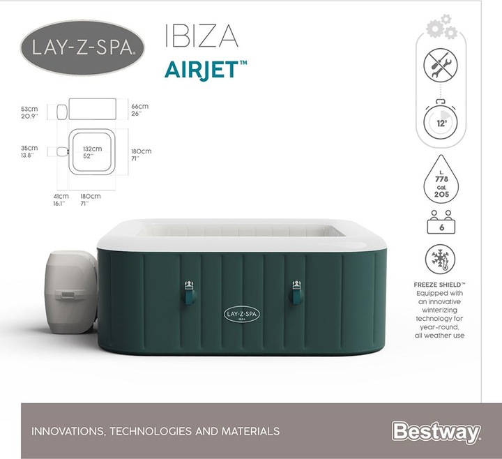 Actual product image Bestway Lay-Z-Spa Ibiza AirJet (6 pers.)