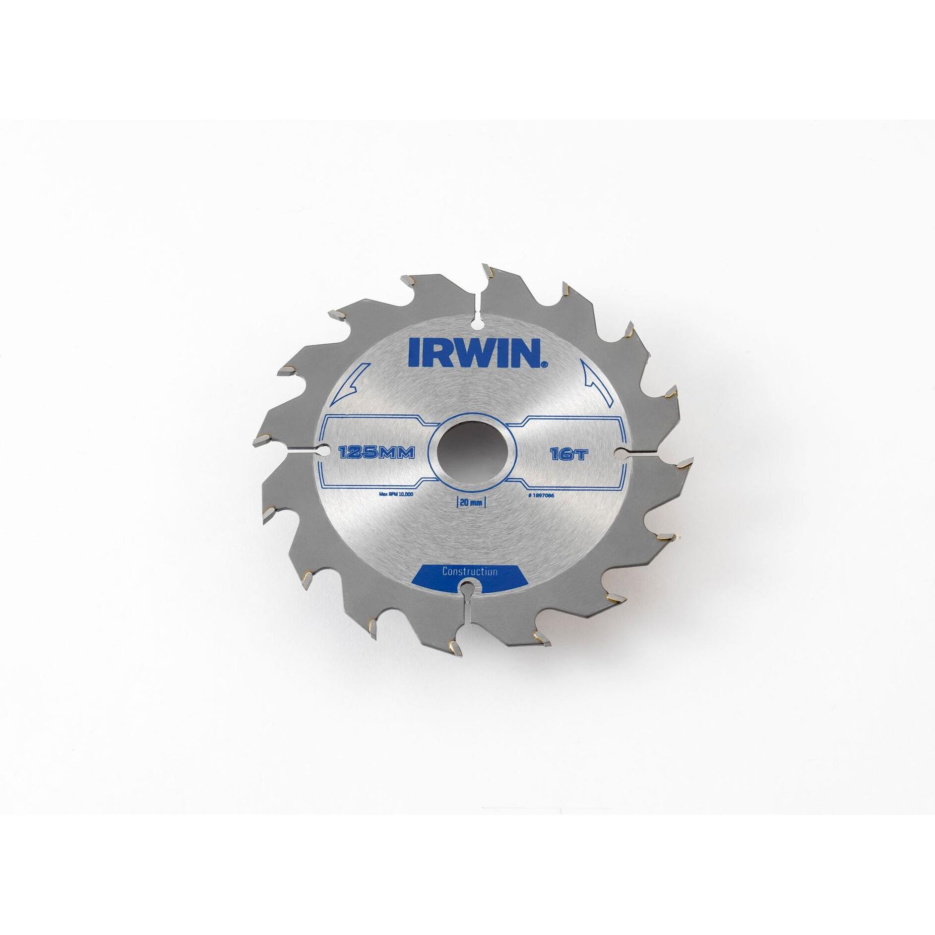 Thumbnail - Irwin, Sägeblatt, IRW1897086 125 x 20 mm 16Teeth Kreissägeblatt mit ATB Mahlgrössen Zahn