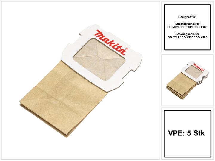 Image du produit Makita Sacs à poussière en papier (5 x)