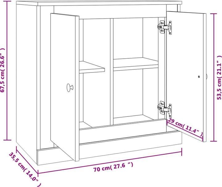 Image du produit vidaXL Sideboard (70 x 35.50 x 67.50 cm)