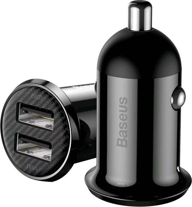 Image du produit Baseus Grain Pro Car Charger 2x USB 4.8A (black)