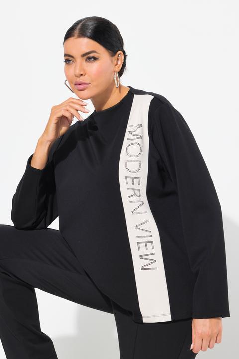 Produktbild Ulla Popken Sweatshirt, Zierstreifen, Stehkragen, Langarm (46, 48)