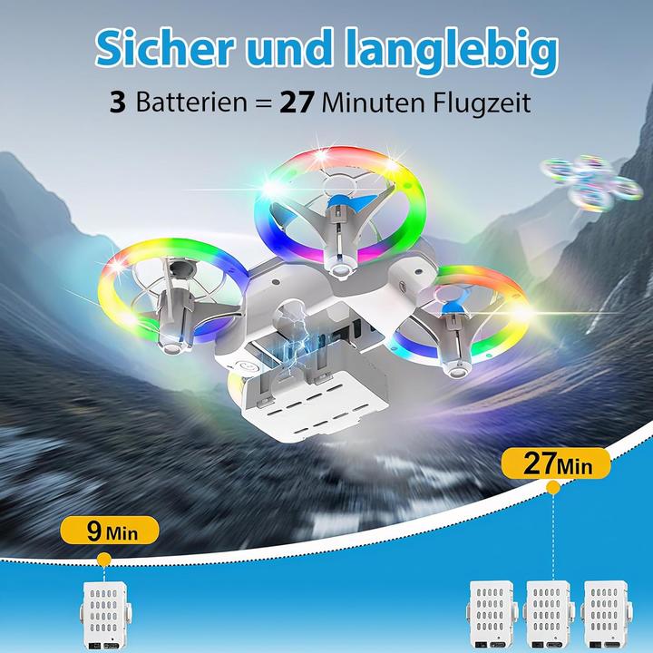 Produktbild Baldr AC09 Mini-Drohne für Kinder mit LED-Lichtern