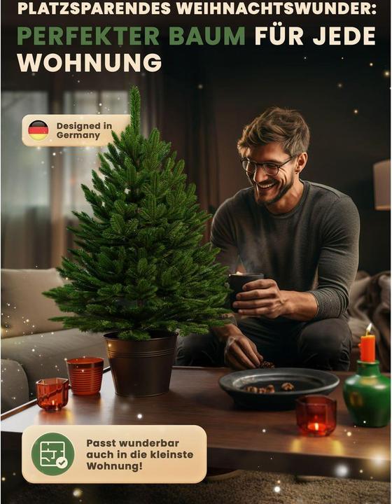 Produktbild Artitree Weihnachtsbaum 40 cm im Topf mit integrierter Lichterkette (40 cm)