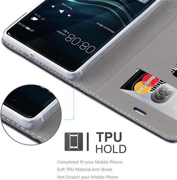 Image du produit Cadorabo Couverture look jeans Book (Huawei P9)