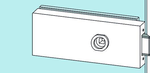 Actual product image Dormakaba Glass door lock Studio Classic (Profile double cylinder)