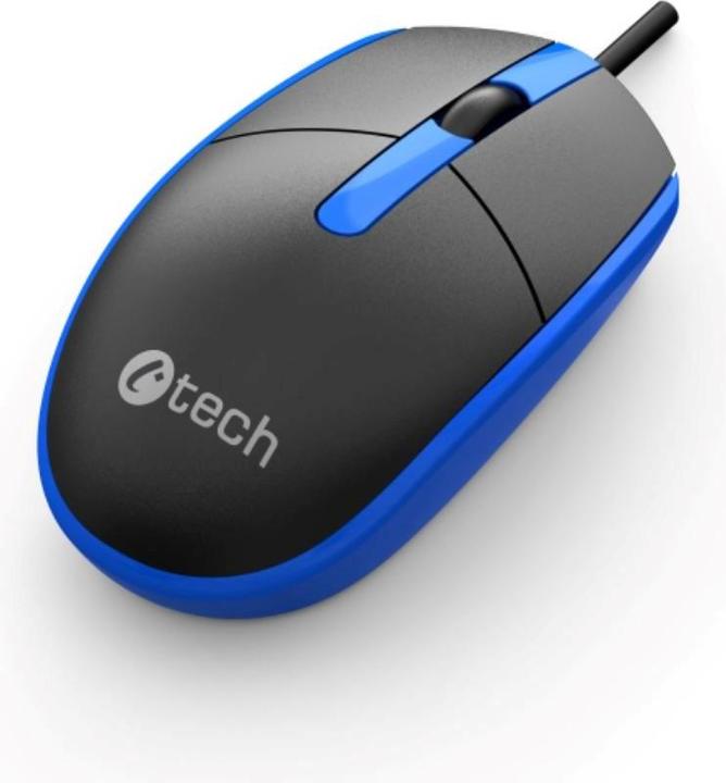 Produktbild C-Tech Mouse WM-10, black and blue, USB (Kabelgebunden)