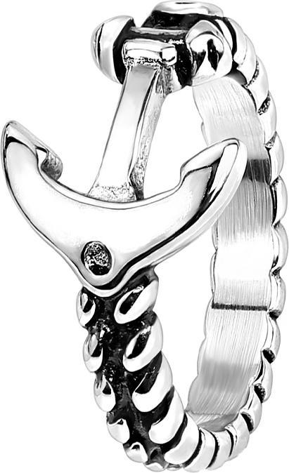 Immagine prodotto Star Piercing Anello in argento con ancora e corda (senza ottone, Acciaio chirurgico 316L)