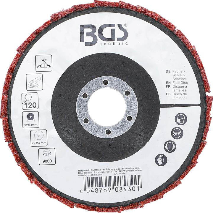 Immagine prodotto BGS Disco a lamelle | Tessuto non tessuto | Ø 125 mm | Grana 120 (120)