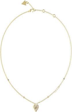 Actual product image Guess Womens Gold-Plated Necklace With Heart Pendant Love Me Tender